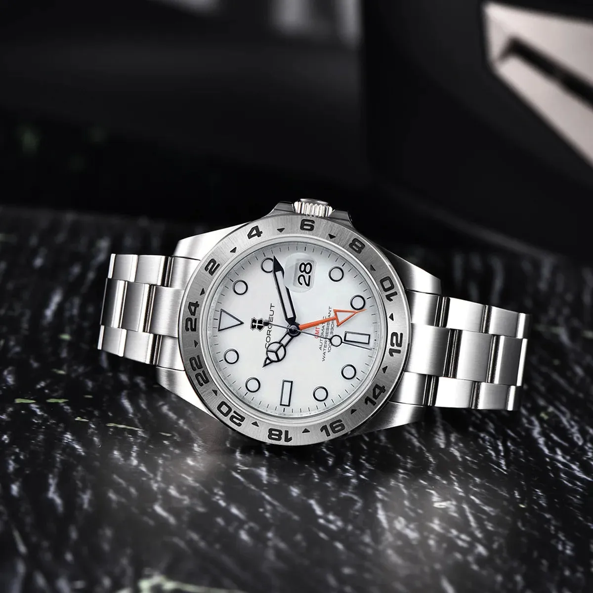 Corgeut NH34 GMT 39mm  Watches Automatic Mechanical Adventurer.