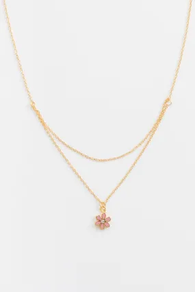 Cove Daisy Double Chain Necklace