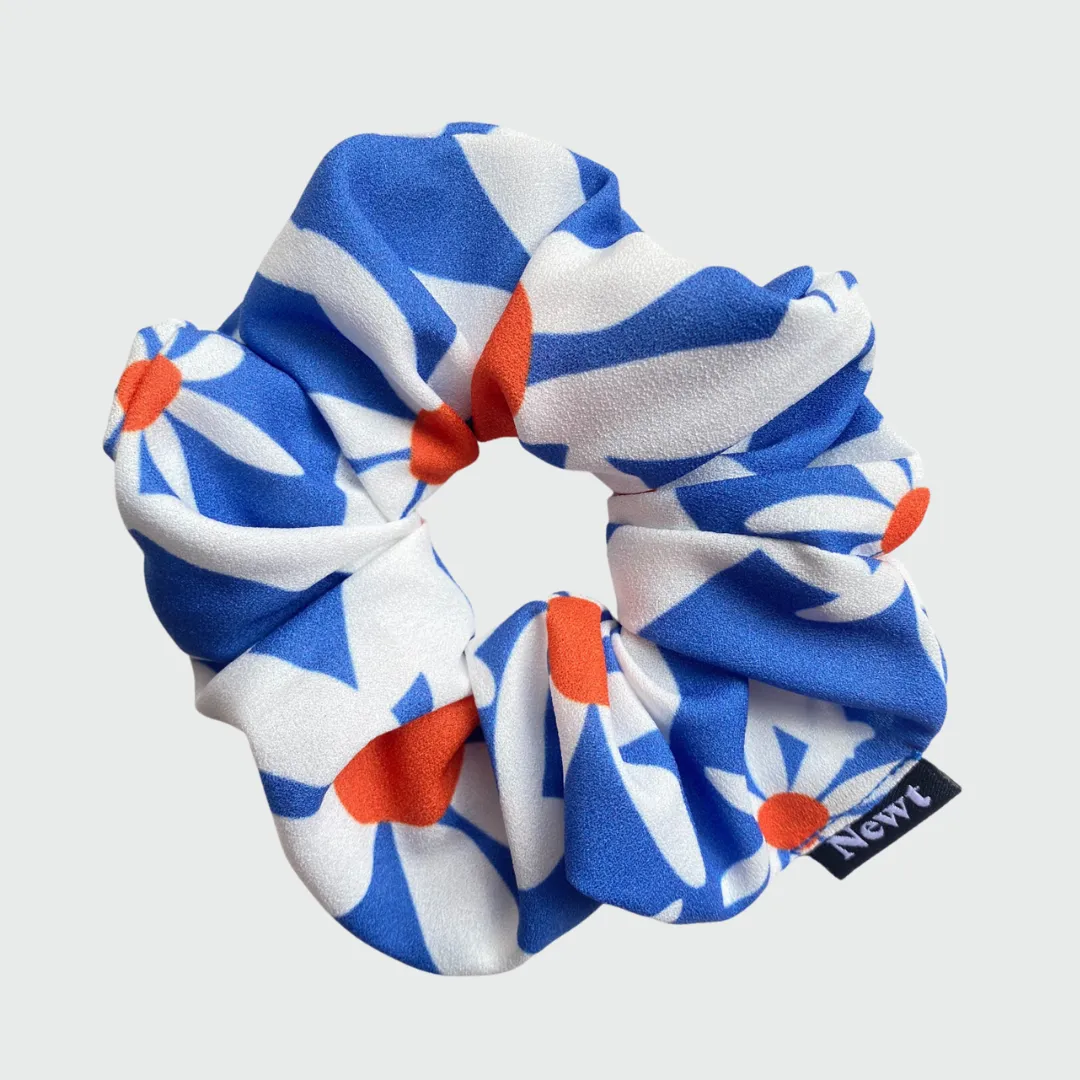 Daisy Print Hair Scrunchie