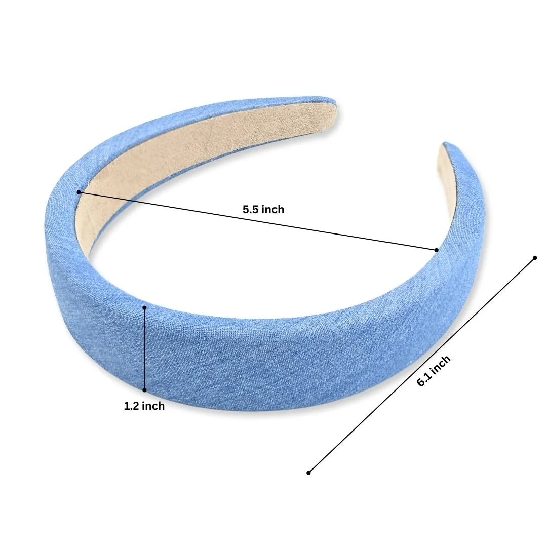 Denim Padded Headband | Qty : 2pcs