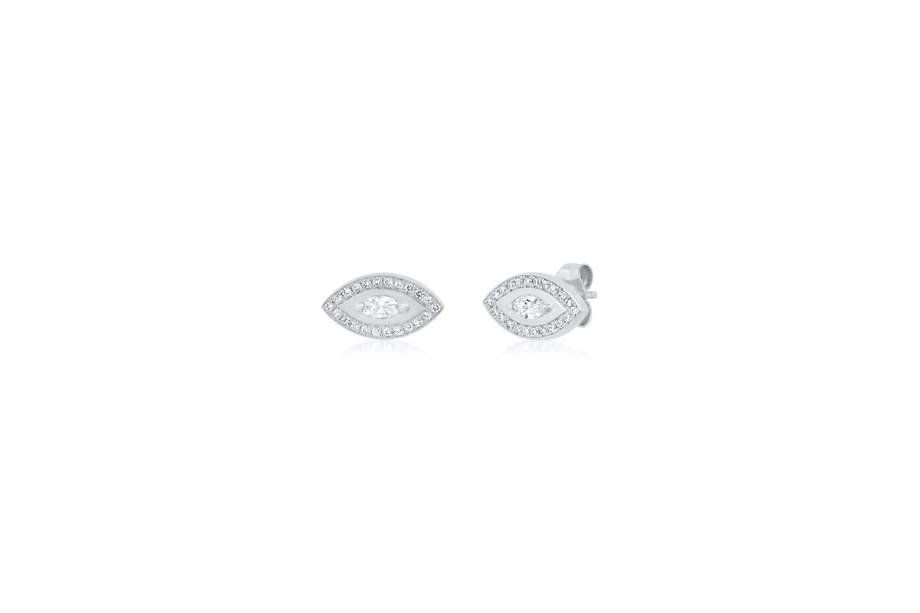 Diamond Evil Eye Stud Earrings