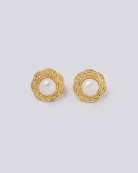 Diana Stud Pearl Earrings