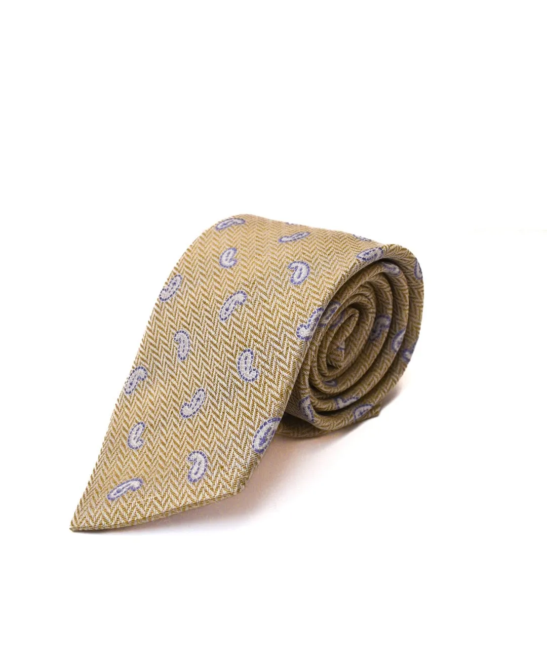 Edward Armah Tan/Periwinkle Herringbone/Paisley Tie