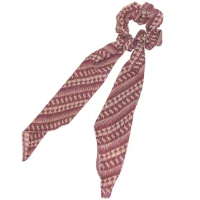 Emerson Street Tribal Pattern Design Scrunchie Scarf - Garnet/Gold