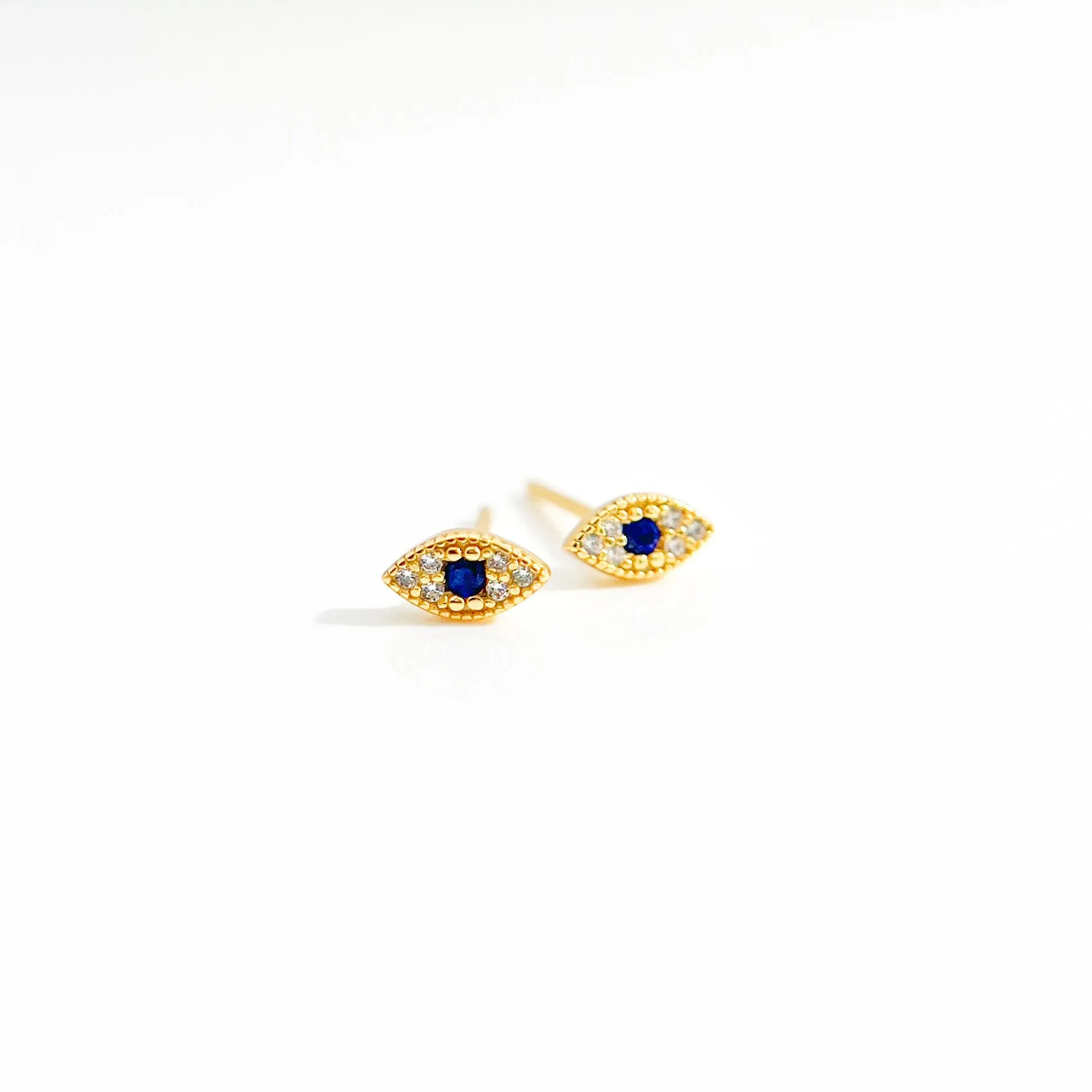 Evil Eye Studs in Gold