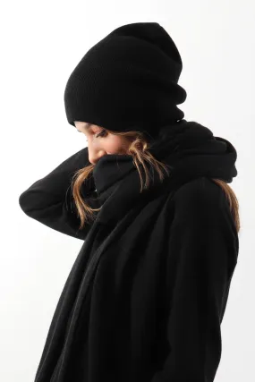 Extra Large Black Cashmere Blanket Scarf