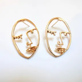 Face Earrings  (Two Colours)