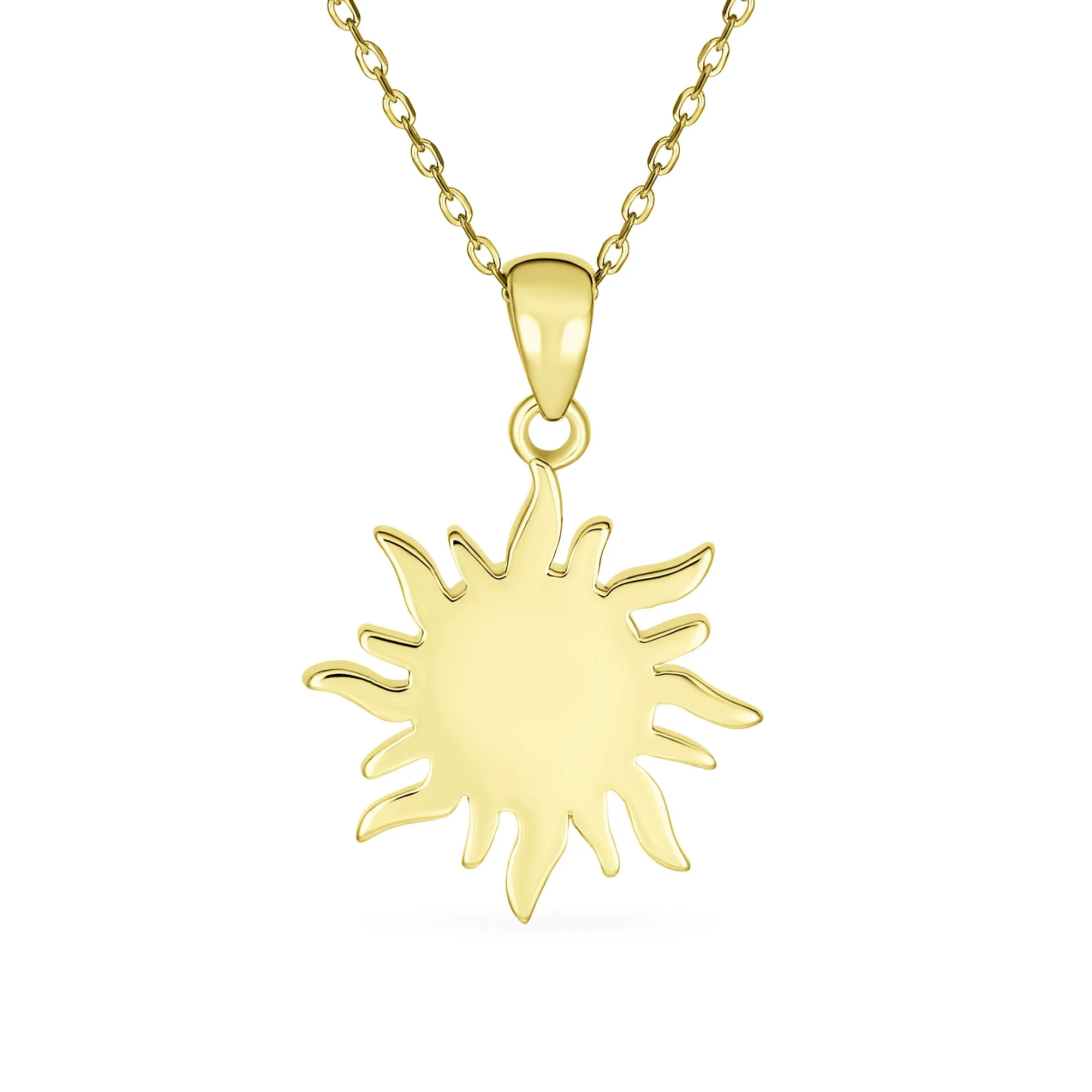 Flaming Sunshine Yellow Opal Sun Burst Necklace .925Sterling Silver