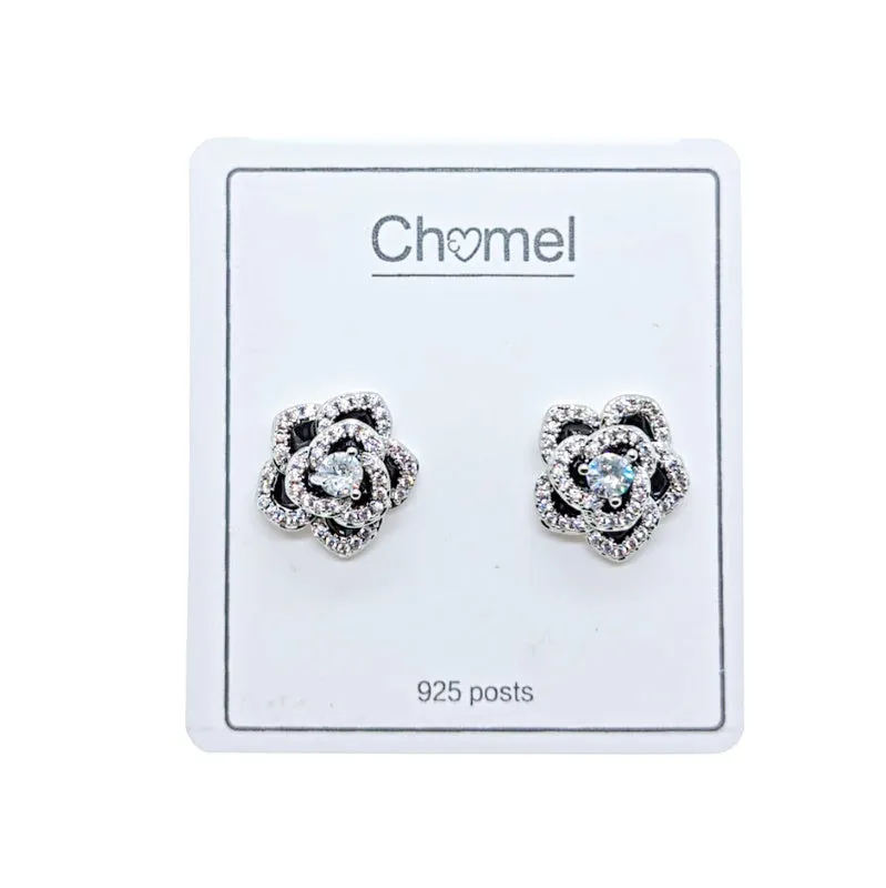 Flower Cubic Zirconia Earrings