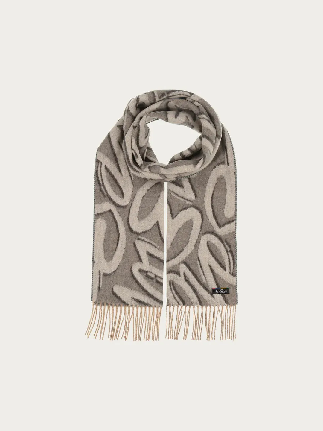 Fraas Cashmink Scarf LOVE With Heart Design