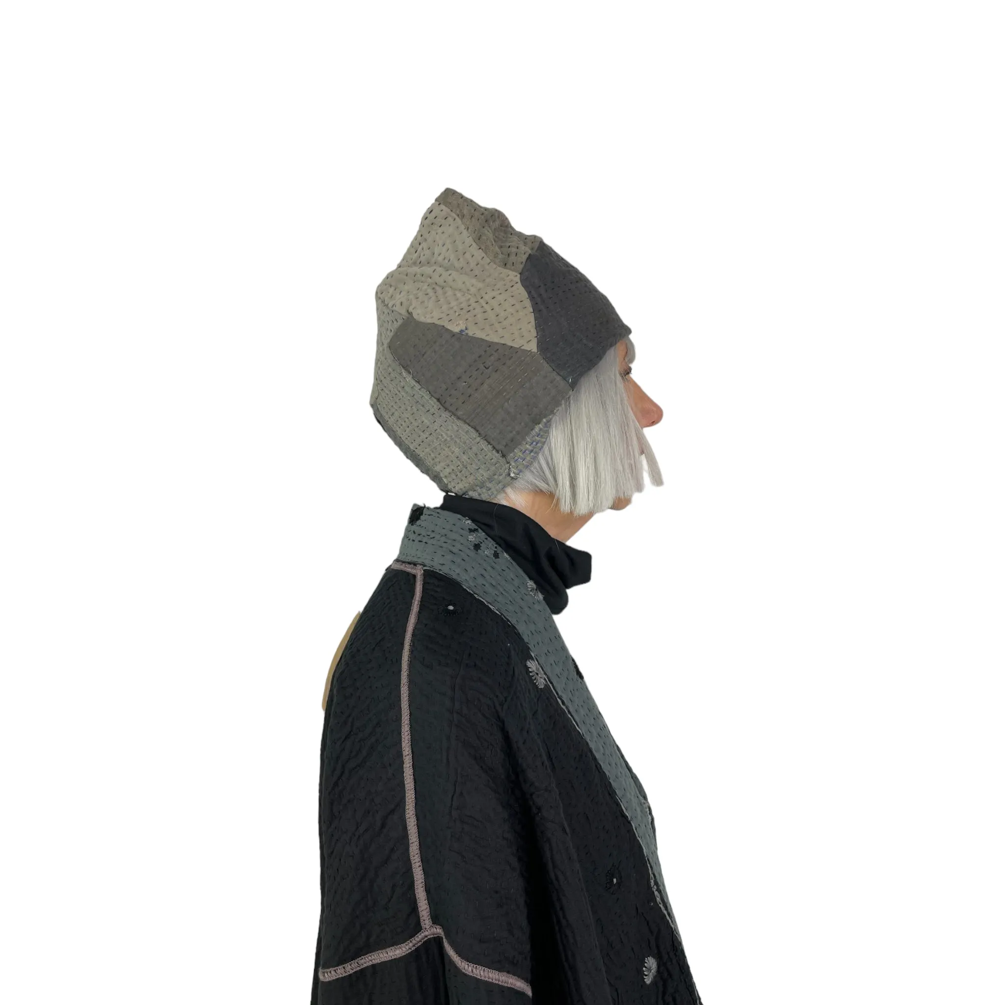 FRAYED PATCHWORK HAT