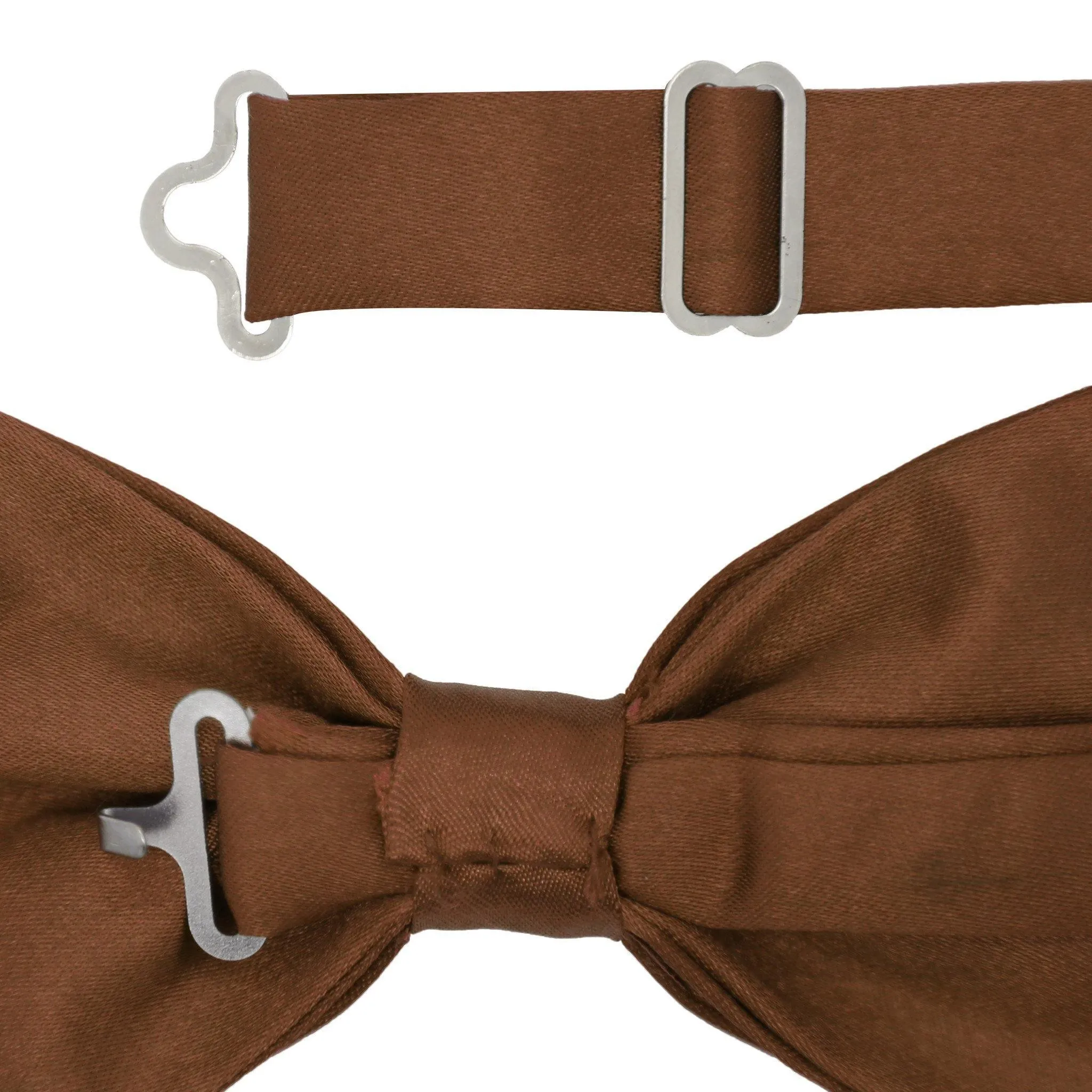 Gia Brown Satin Adjustable Bowtie