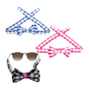 Gingham Bow Tie Sunglass Strap