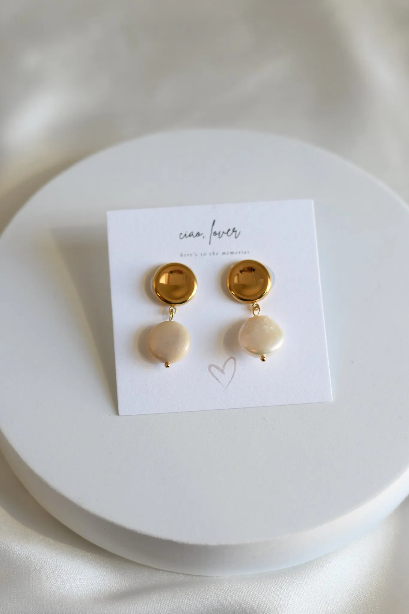 Gold Pearl Drop Earrings