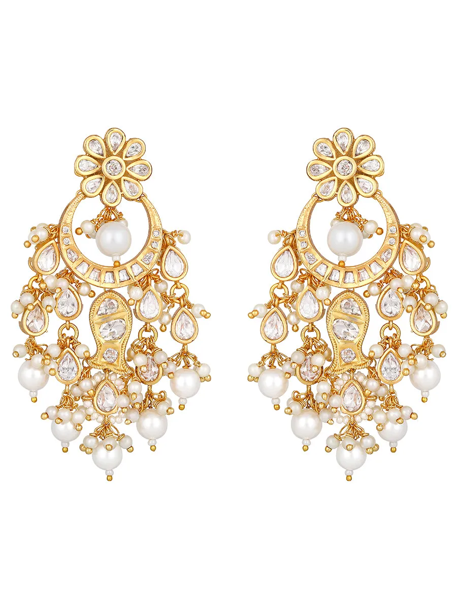 Gold Plated Kundan Earrings