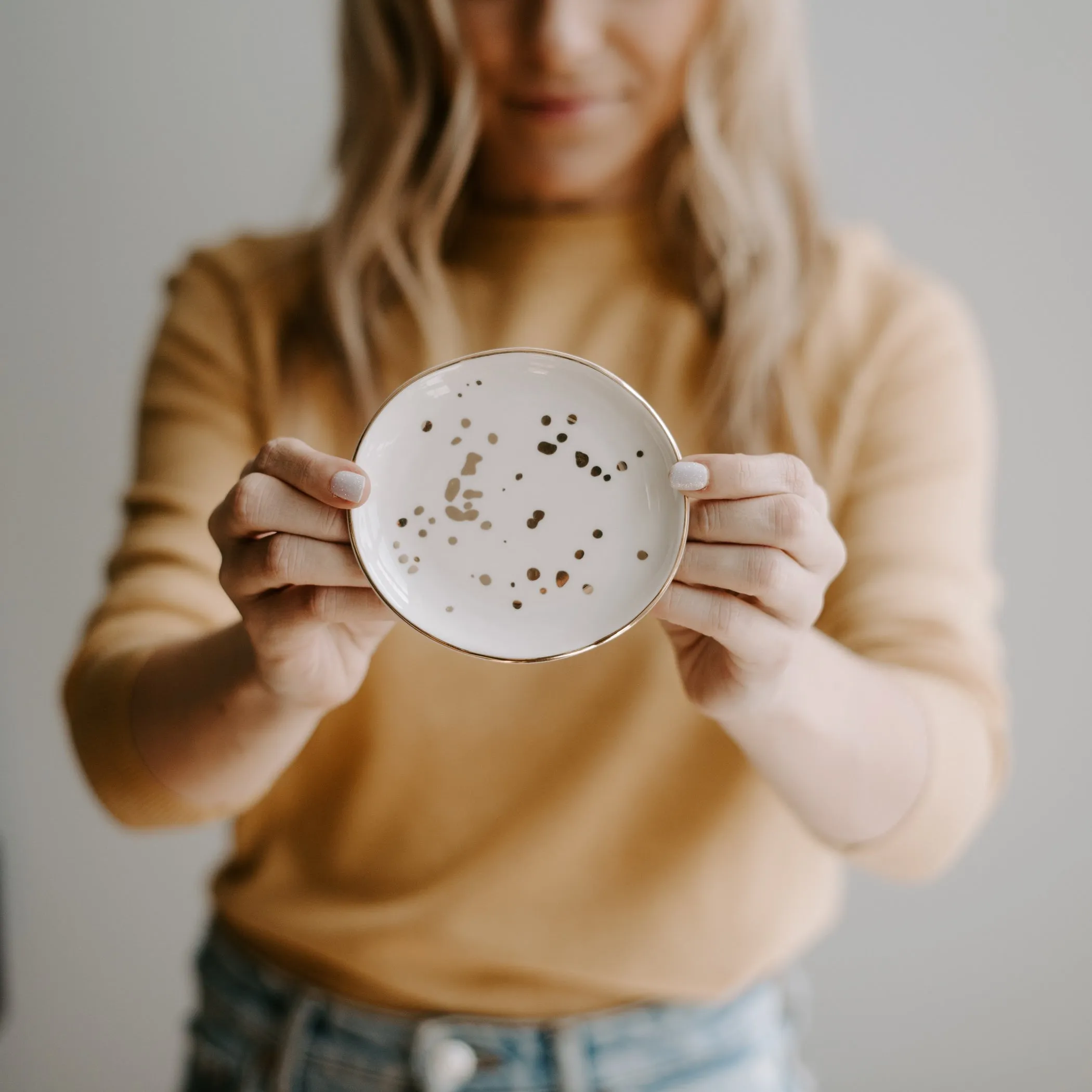 Gold Speckled Jewelry Dish