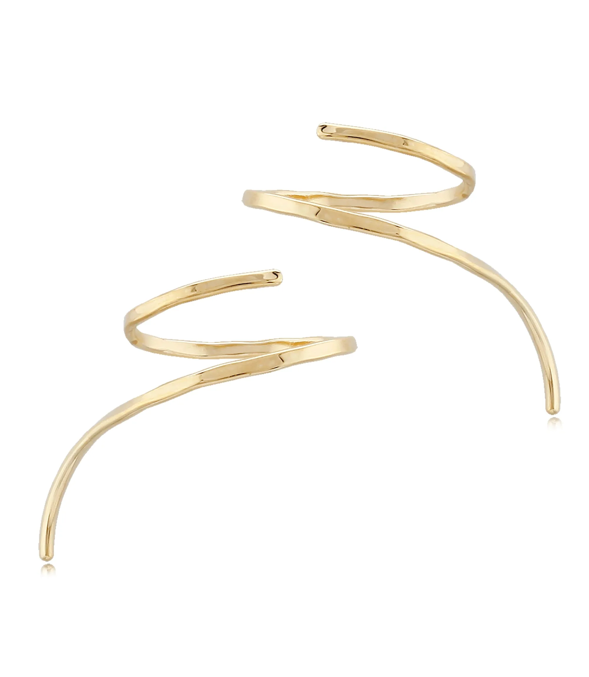 Gold Wire Weave Climber Earring