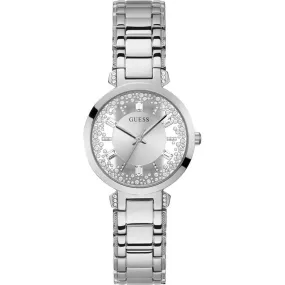 Guess Crystal Clear Stainless Steel Strap Ladies Watch GW0470L1