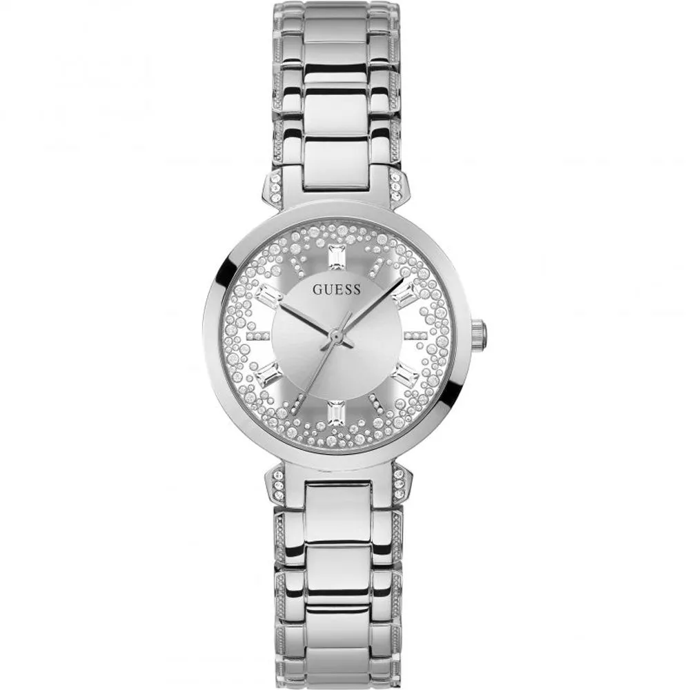 Guess Crystal Clear Stainless Steel Strap Ladies Watch GW0470L1