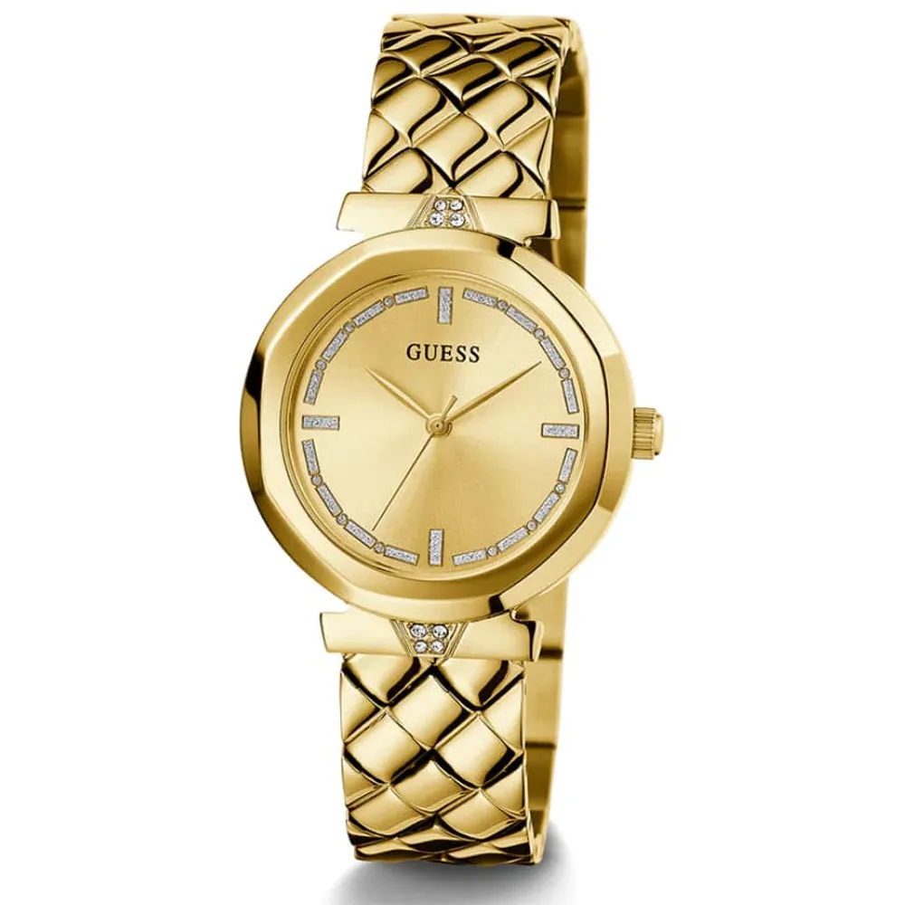 Guess Rumour Gold Tone Stainless Steel Strap Ladies Watch GW0613L2