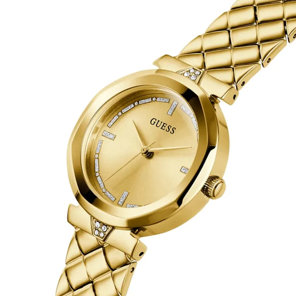 Guess Rumour Gold Tone Stainless Steel Strap Ladies Watch GW0613L2