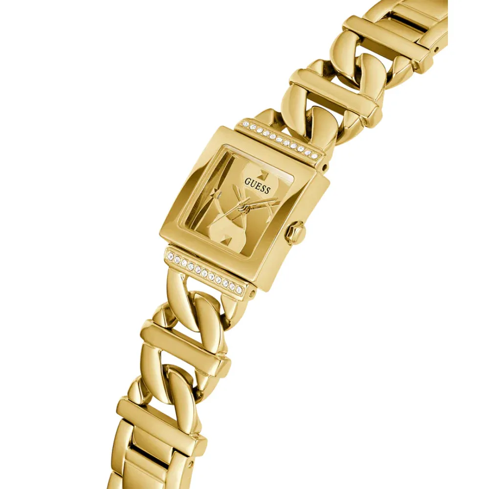 Guess Runaway Gold Tone Stainless Steel Strap Ladies Watch GW0603L2