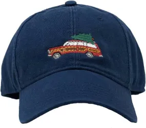 Harding Lane Adult Holiday Wagoneer Baseball Hat in Navy