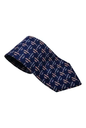 HAWES AND CURTIS 100% Silk Classic Length Blue and Pink Tie (59")