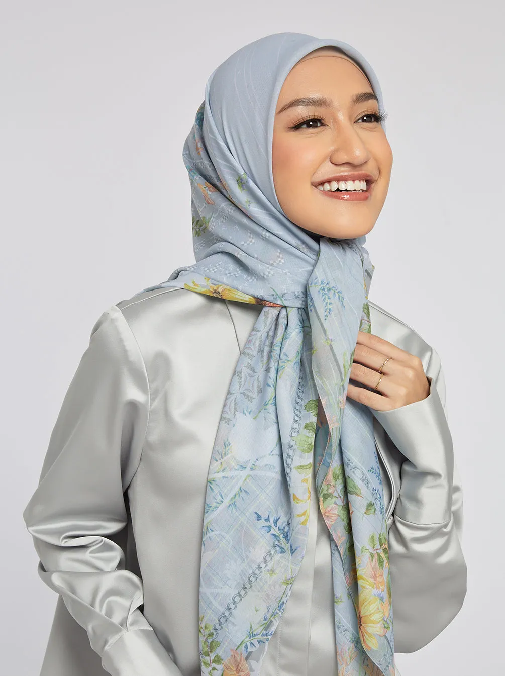 IMMAR SIGNATURE SCARF SLATE BLUE