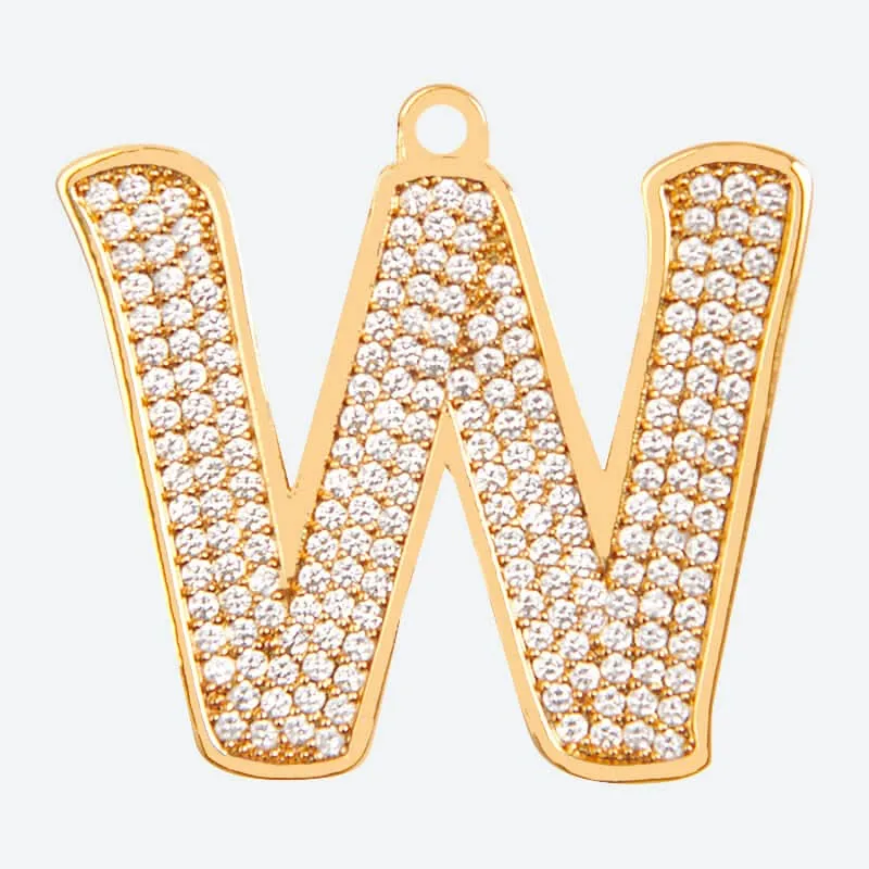 Initial Letter Jewelry Tag - W