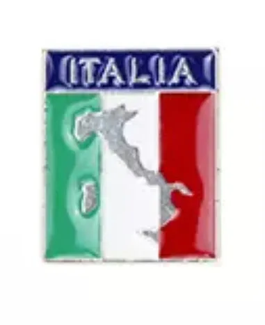 Italia Flag And World Map / Pin, Brooches