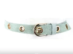 Italian Leather grommet Belt