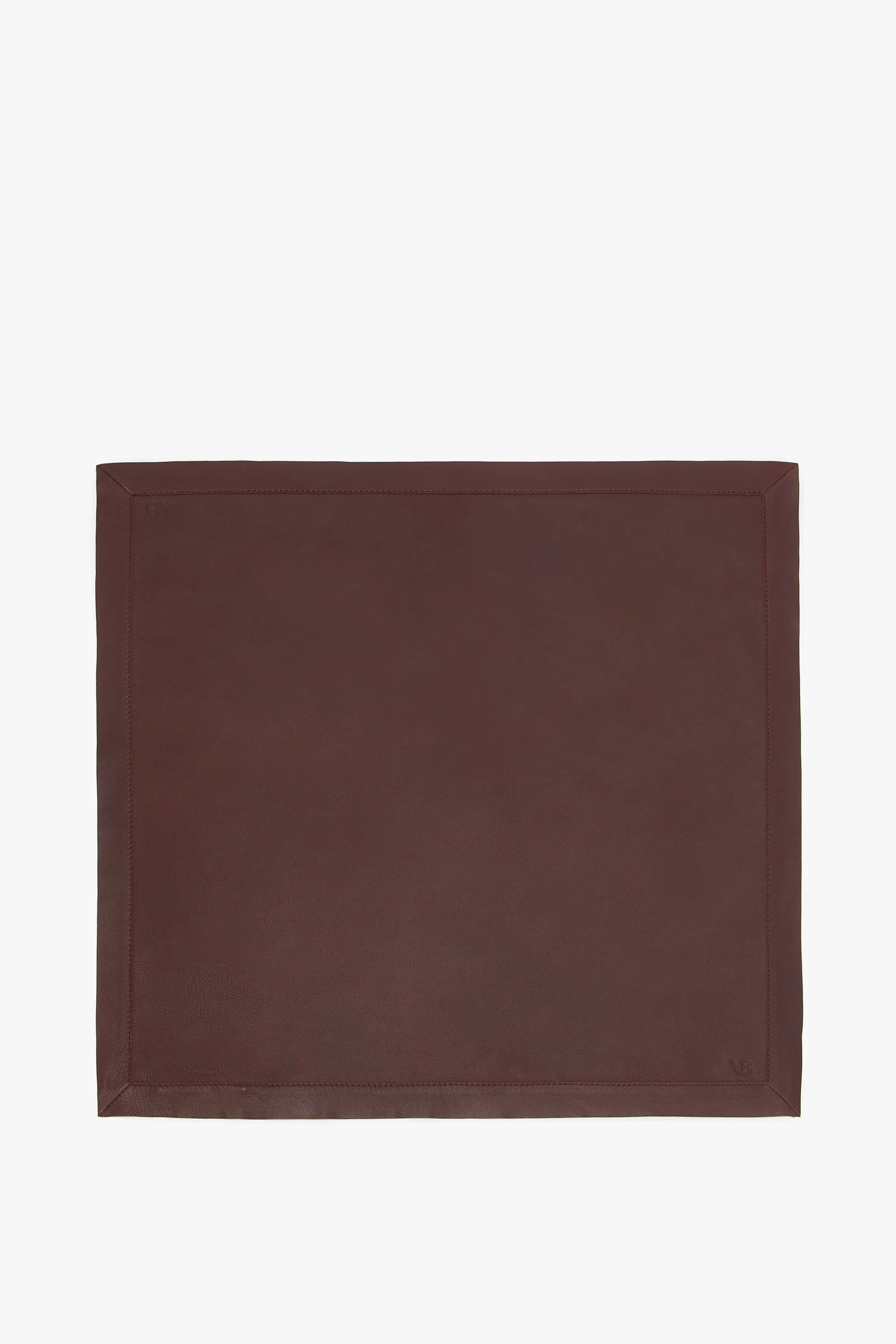 Leather Scarf In Bordeaux