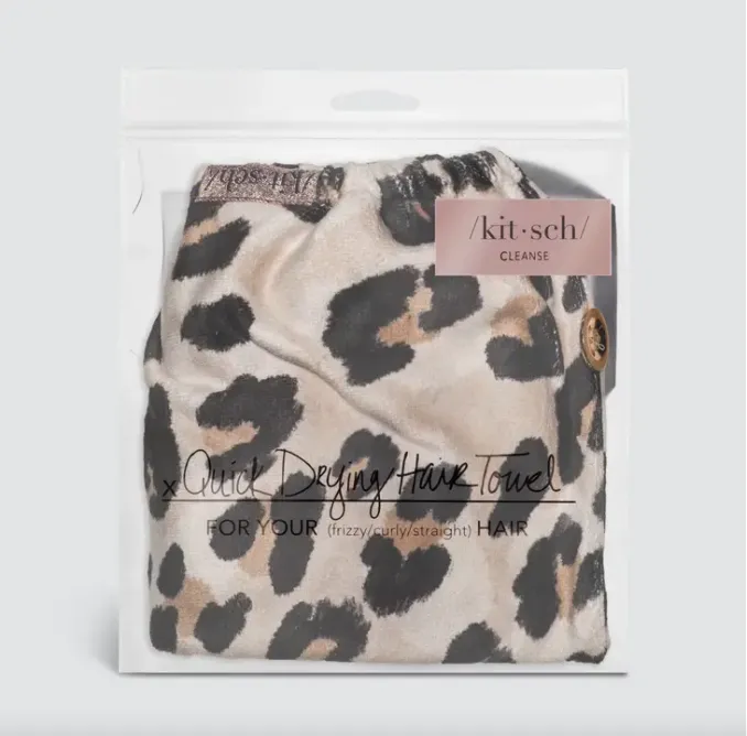 Leopard Quick Dry Hair Towel