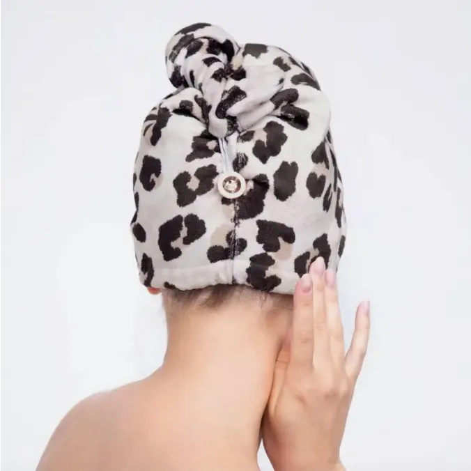 Leopard Quick Dry Hair Towel