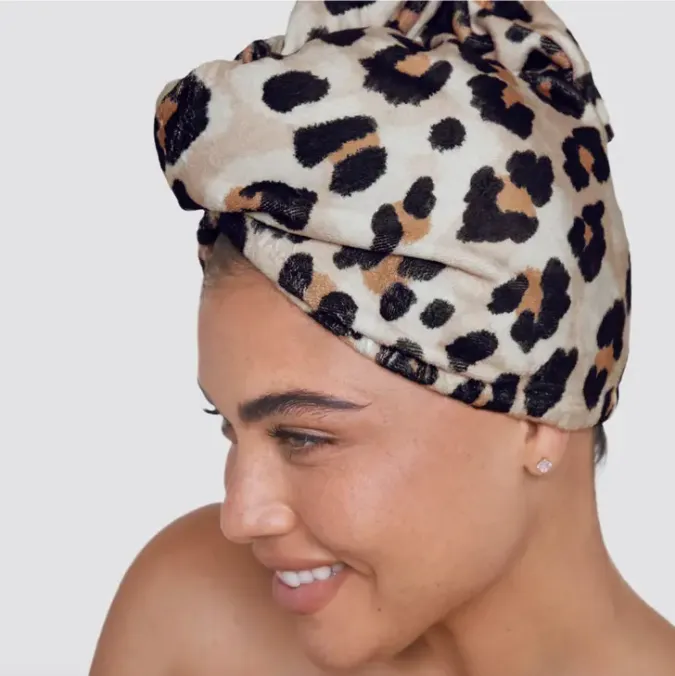 Leopard Quick Dry Hair Towel