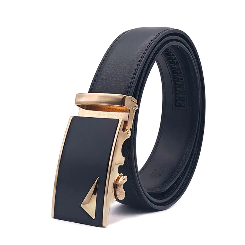 Men's Comfort Genuine Leather Ratchet Dress Belt with Automatic Click Buckle | DB-1