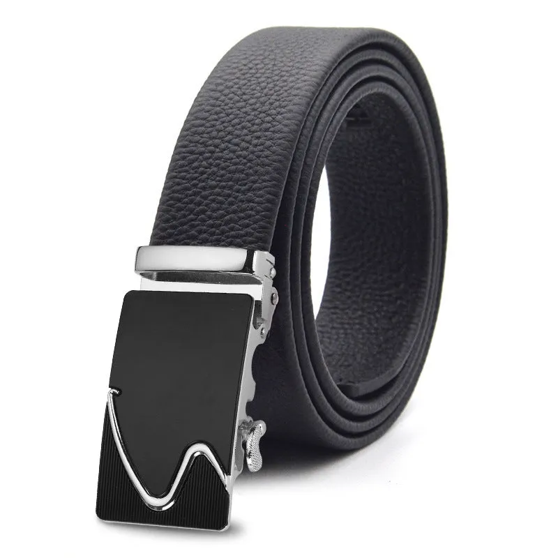 Men's Comfort Genuine Leather Ratchet Dress Belt with Automatic Click Buckle | DB-1