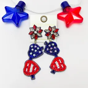 'Merica Stars and Stripes Sunglass Earrings