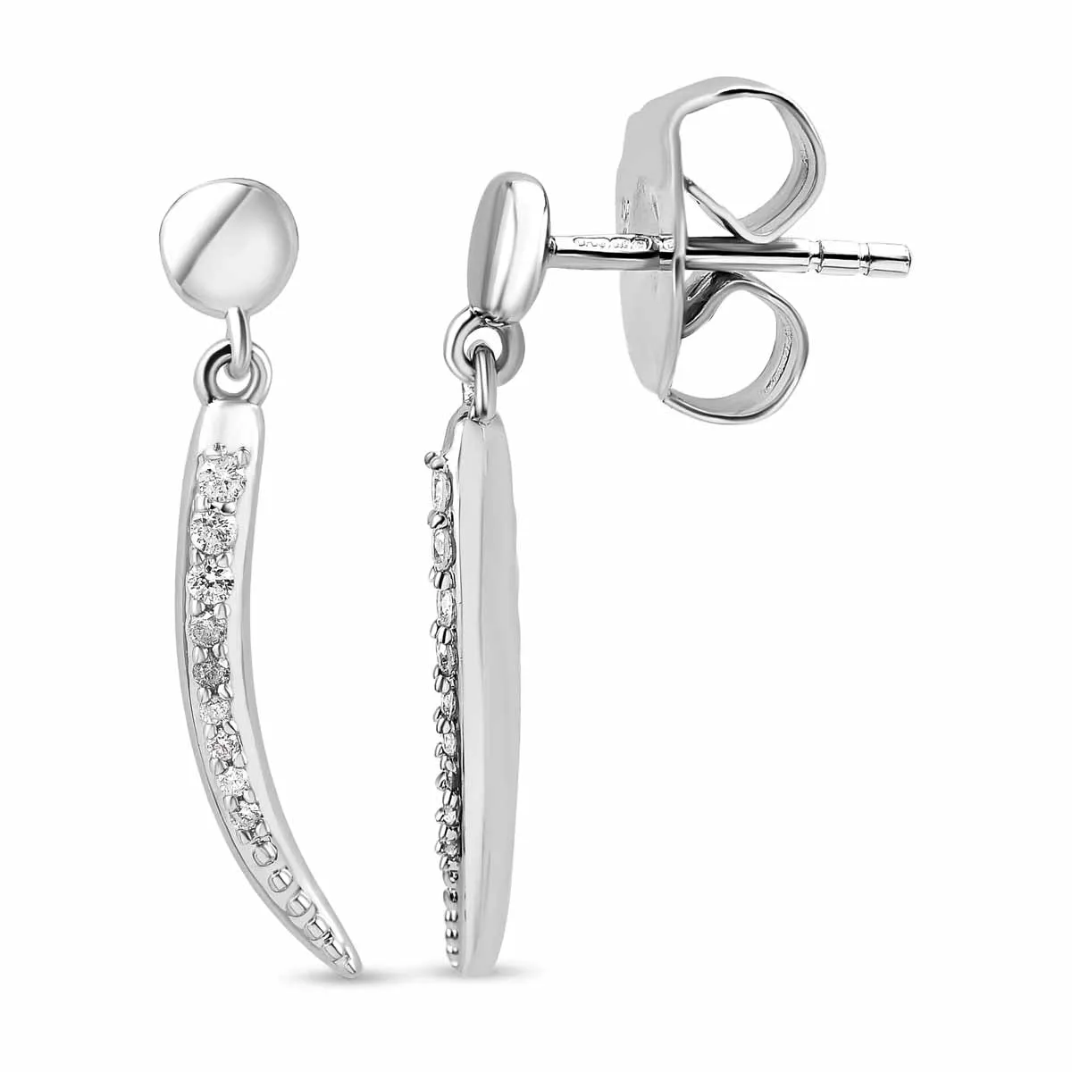 Molto Mini Diamond Drop Stud Earring