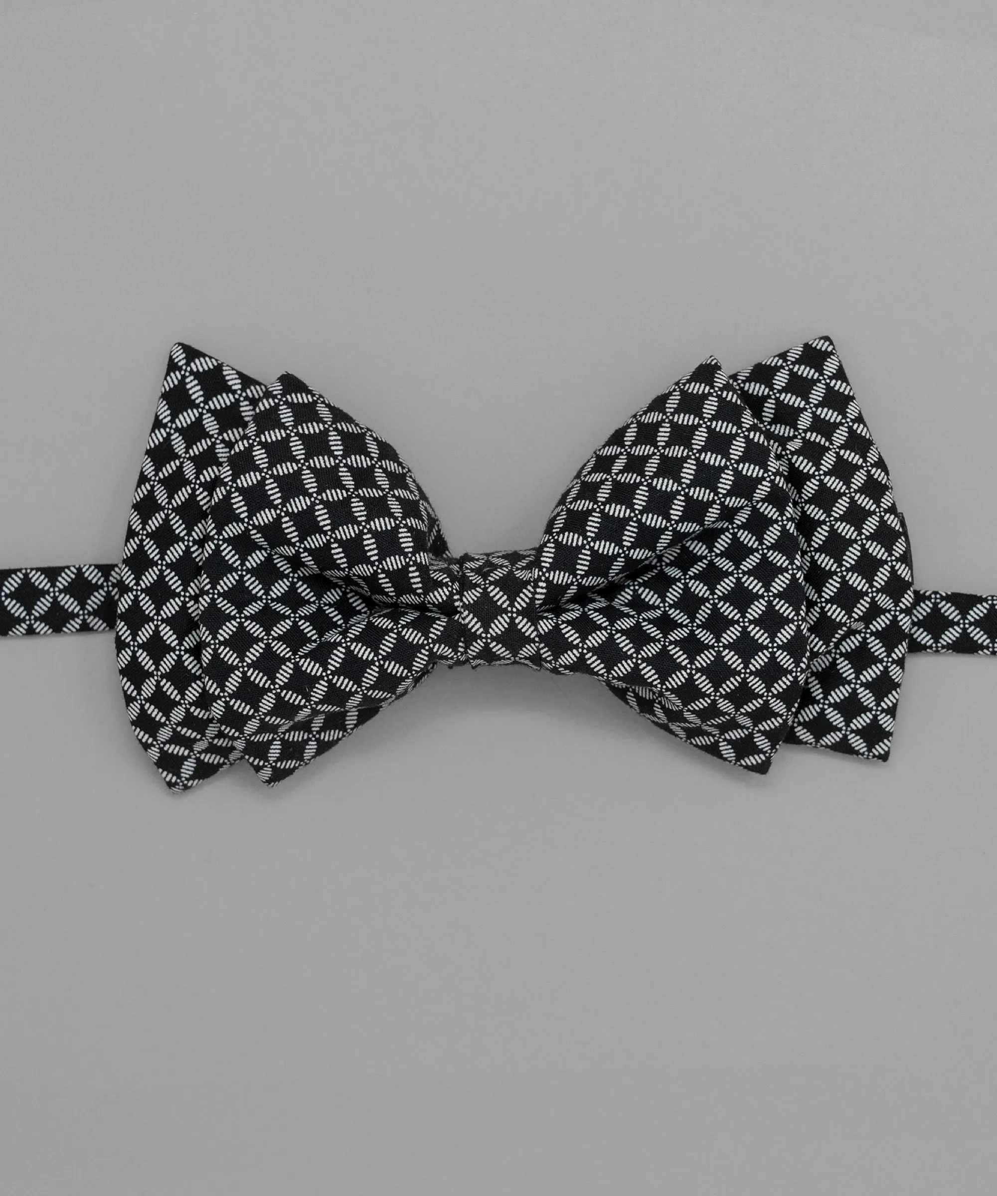 Monochrome  Black Geometric Bowtie