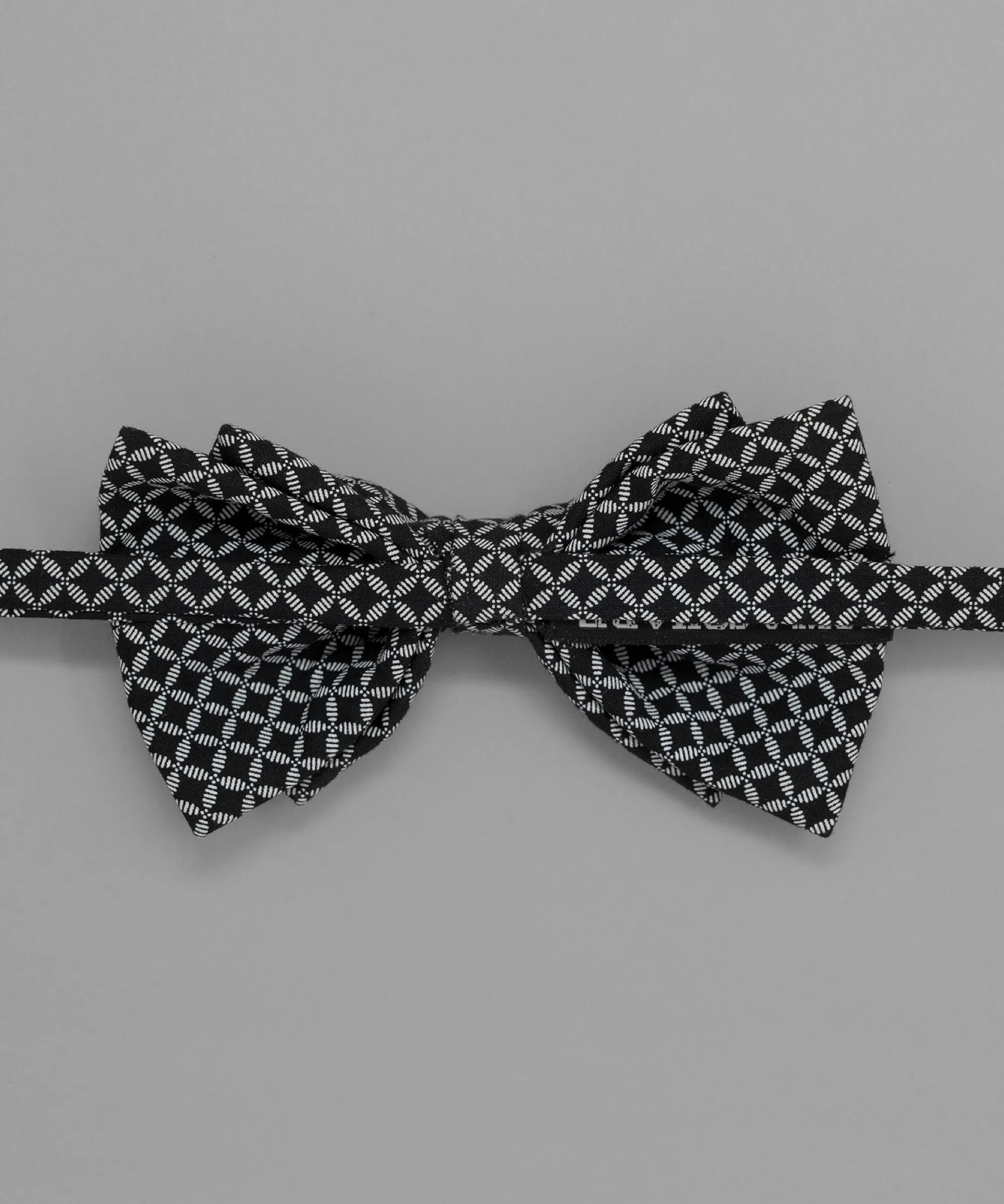 Monochrome  Black Geometric Bowtie