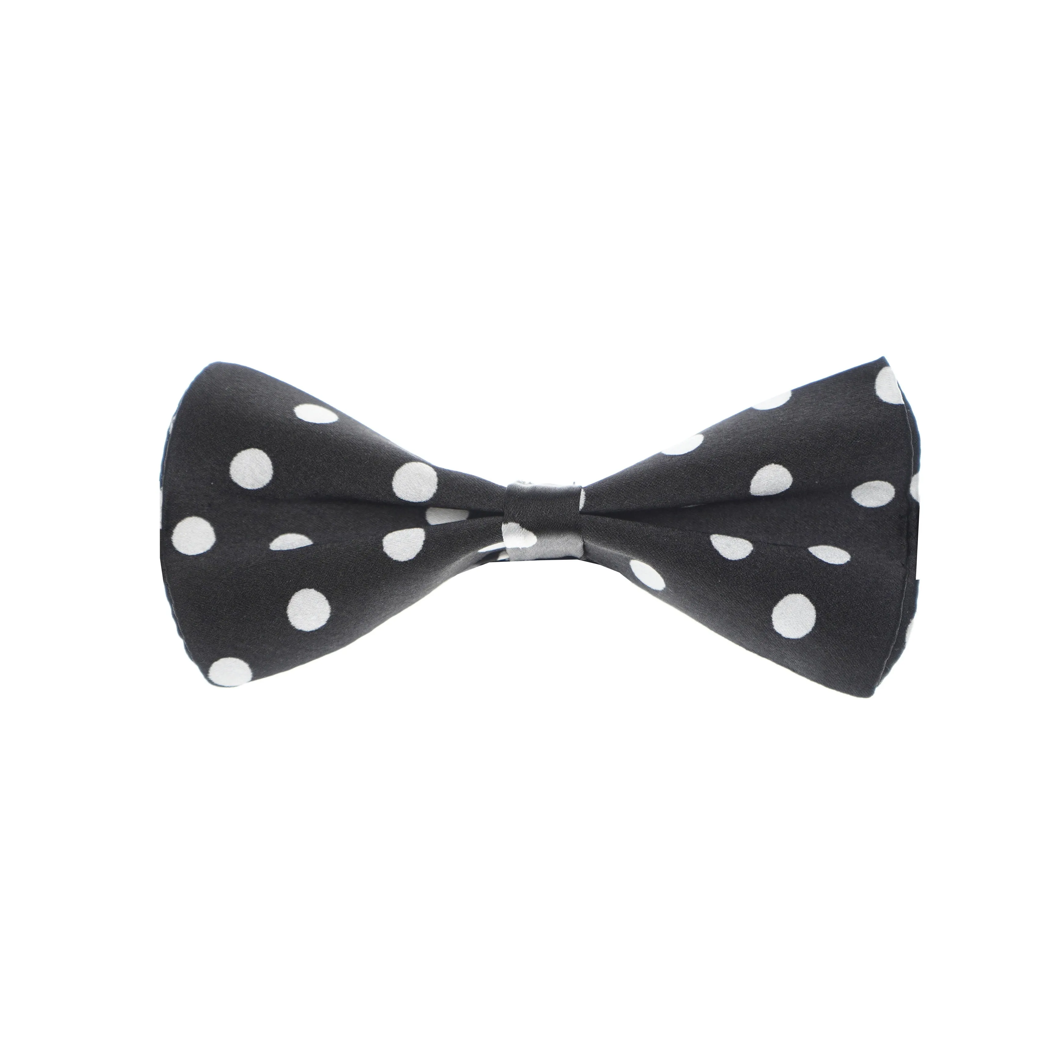 Monochrome  Black Polka Dot Bowtie