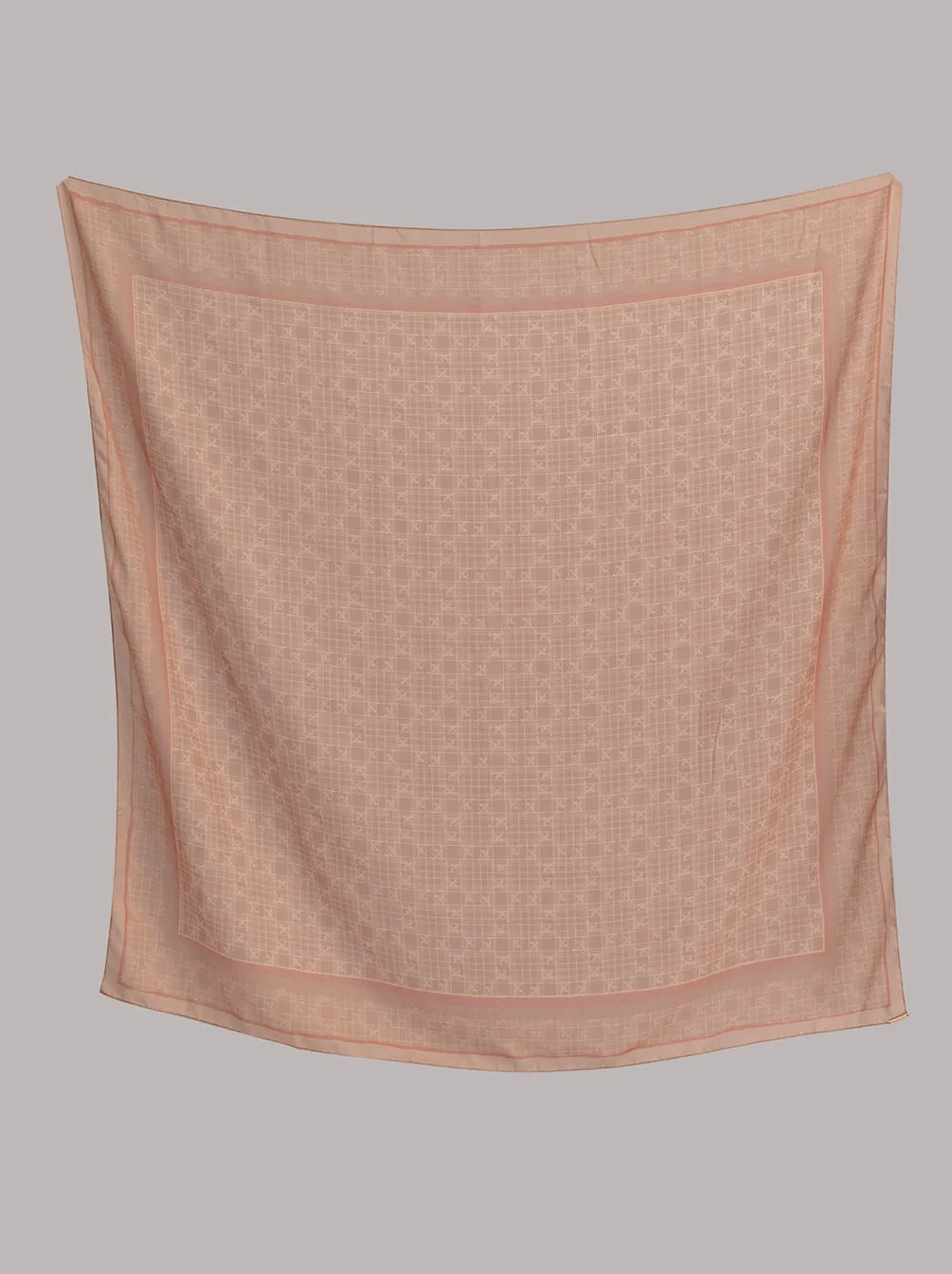 MONOGRAM SCARF DARK PEACH