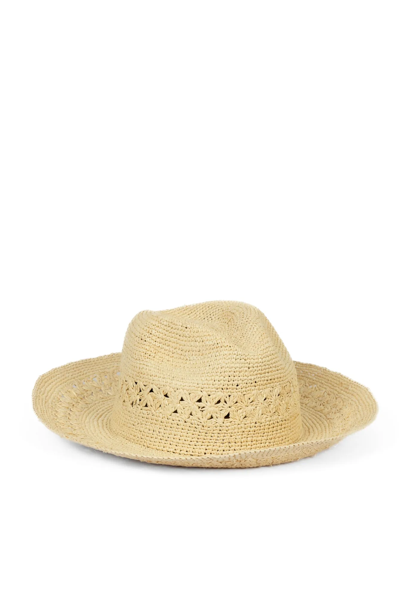 Natural Crochet Panama Hat