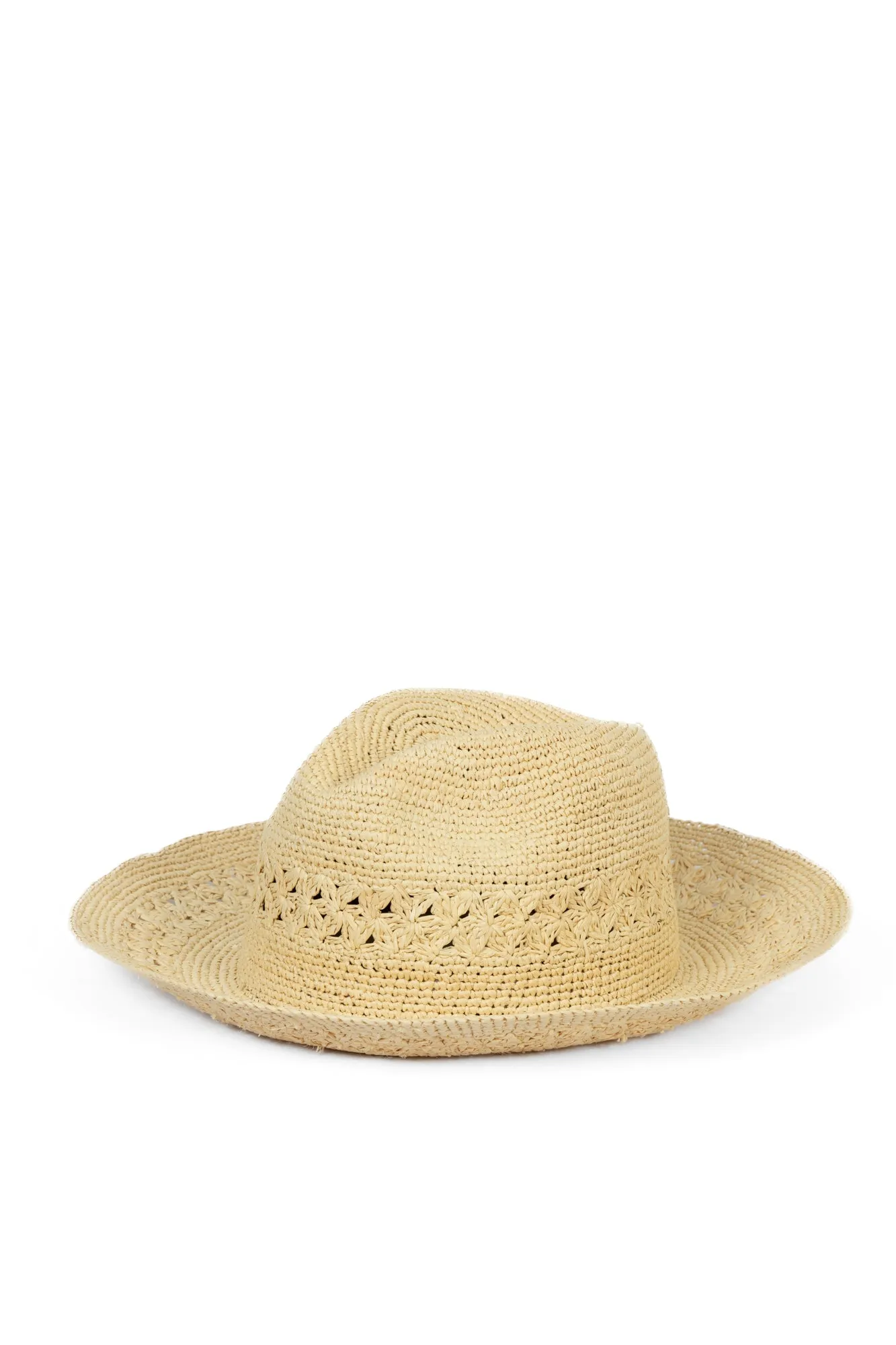 Natural Crochet Panama Hat