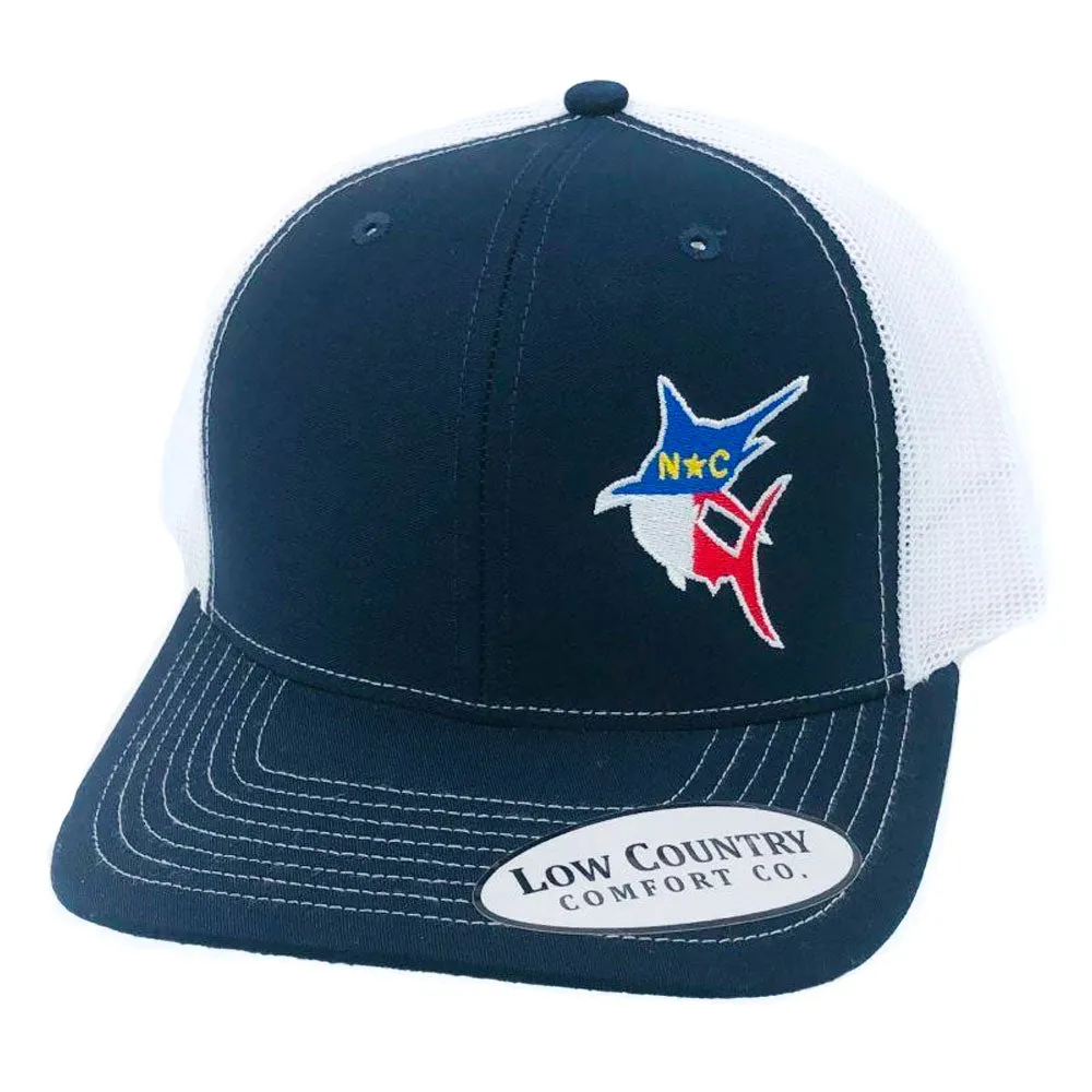 North Carolina Flag with Icon Embroidered Hat