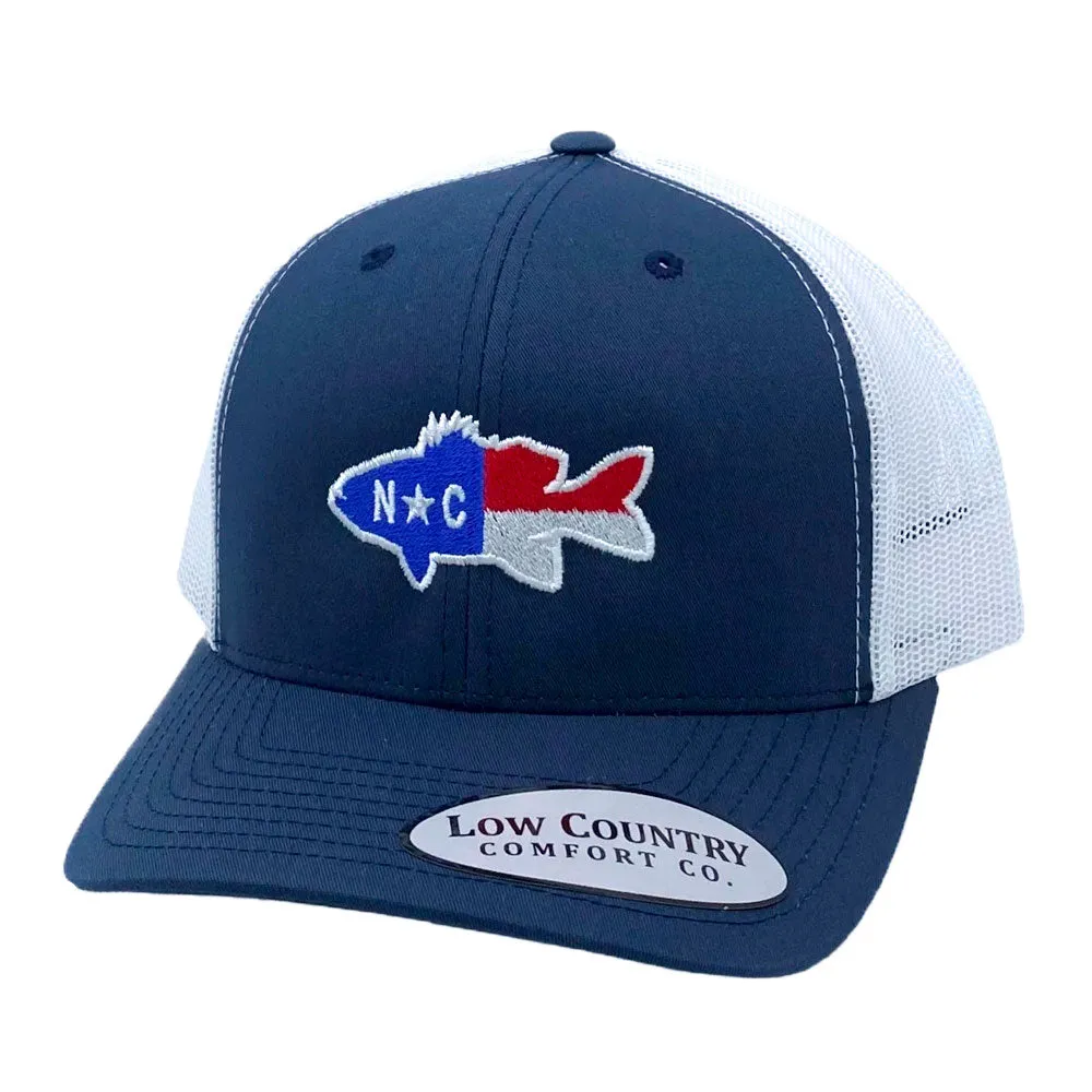 North Carolina Flag with Icon Embroidered Hat