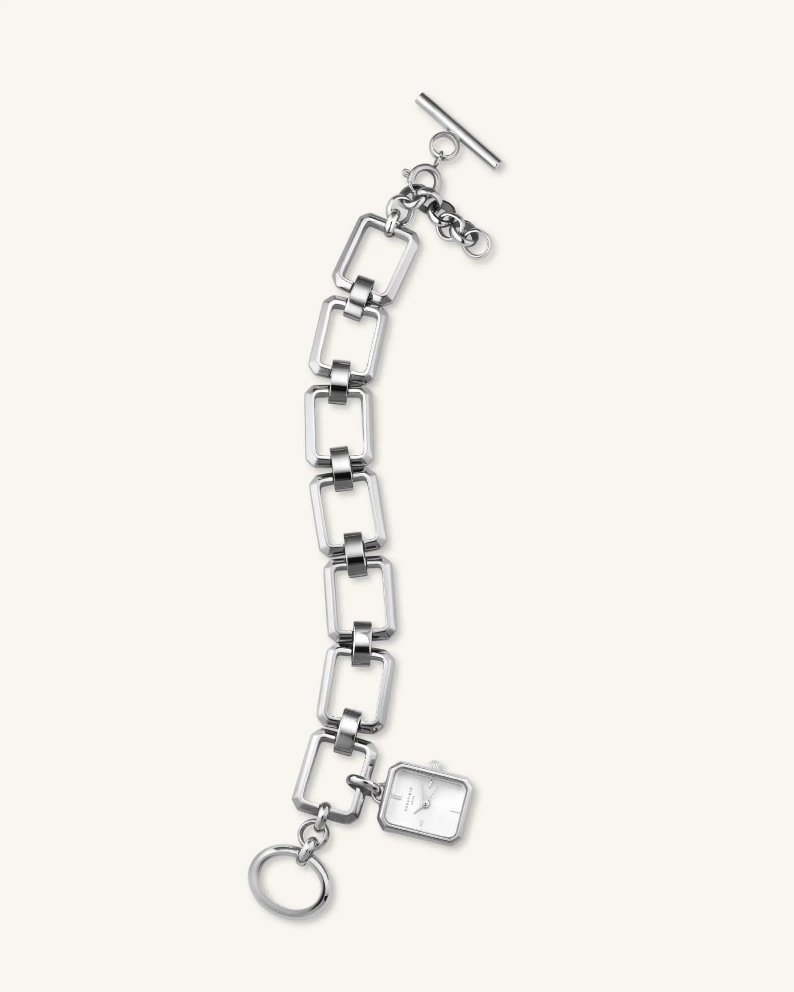 Octagon Chain Silver- Engraved