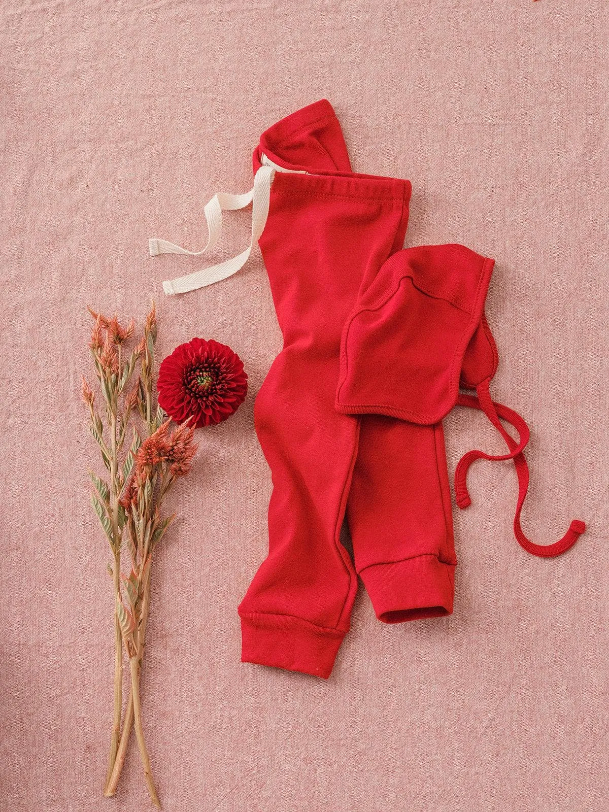 organic cotton bonnet - scarlet